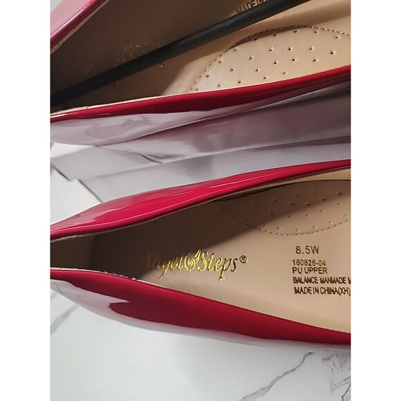 Women's Angle Steps Sophia 2 Red Shoes Low Heel Size 8.5 - Picture 4 of 9